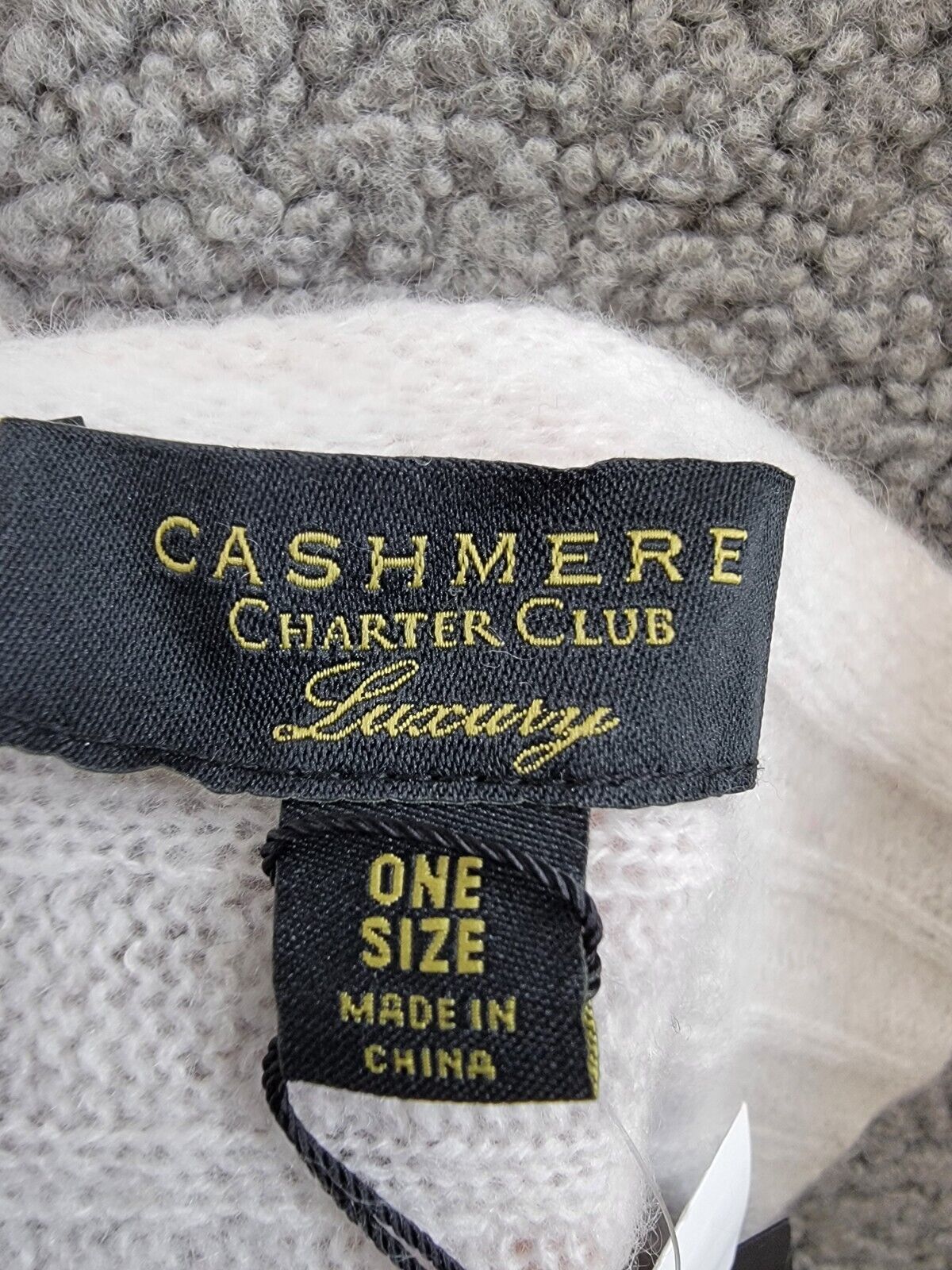 Charter Club Cashmere Ribbed 100% Cashmere Scarf Women's One Size Delicacy - Picture 7 of 14