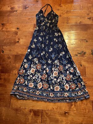 Francesca's Miami Navy Floral Dress $60 Medium NWT Boutique Fast Ship
