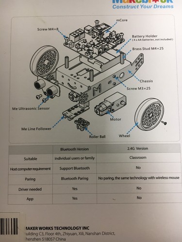 Makeblock mBot Educational Robot Kit. Bluetooth LED. Robotics