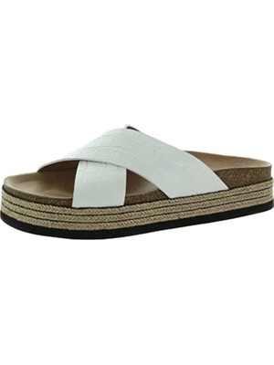 

Женские шлепанцы на танкетке AQUATALIA White Crocodile CorkAriana, Белый, L3919