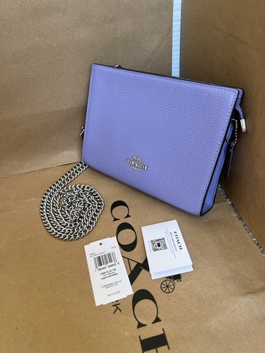Coach CR238 Slim Crossbody Light Violet NWT $250 Refined