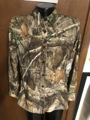 NWT $35 new Magellan Realtree Edge Lightweight LS Button-up Shirt Womens XL Hunt