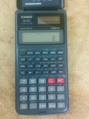 Casio Fx-115s Complex Scientific Calculator Solar  w/ Cover