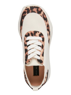 

STEVE MADDEN Женские белые леопардовые вязаные кроссовки на танкетке Pari, Белый, PARI01D1