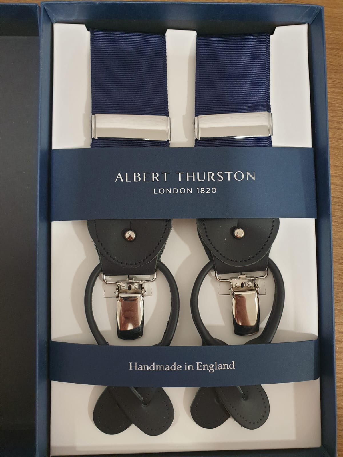 Albert Thurston - Elastic Braces - 25 mm - Blue, Light Blue