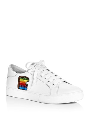 

Женские кожаные спортивные кроссовки MARC JACOBS White Empire с круглым носком и платформой, Белый, M9001842