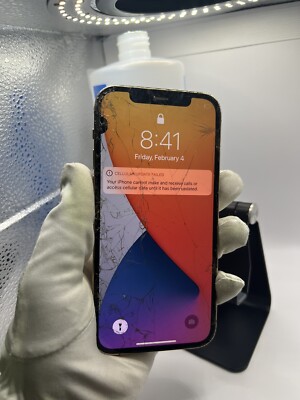 Broken Apple iPhone 12 Pro 128GB Gold - Smartphone Cracked *Read