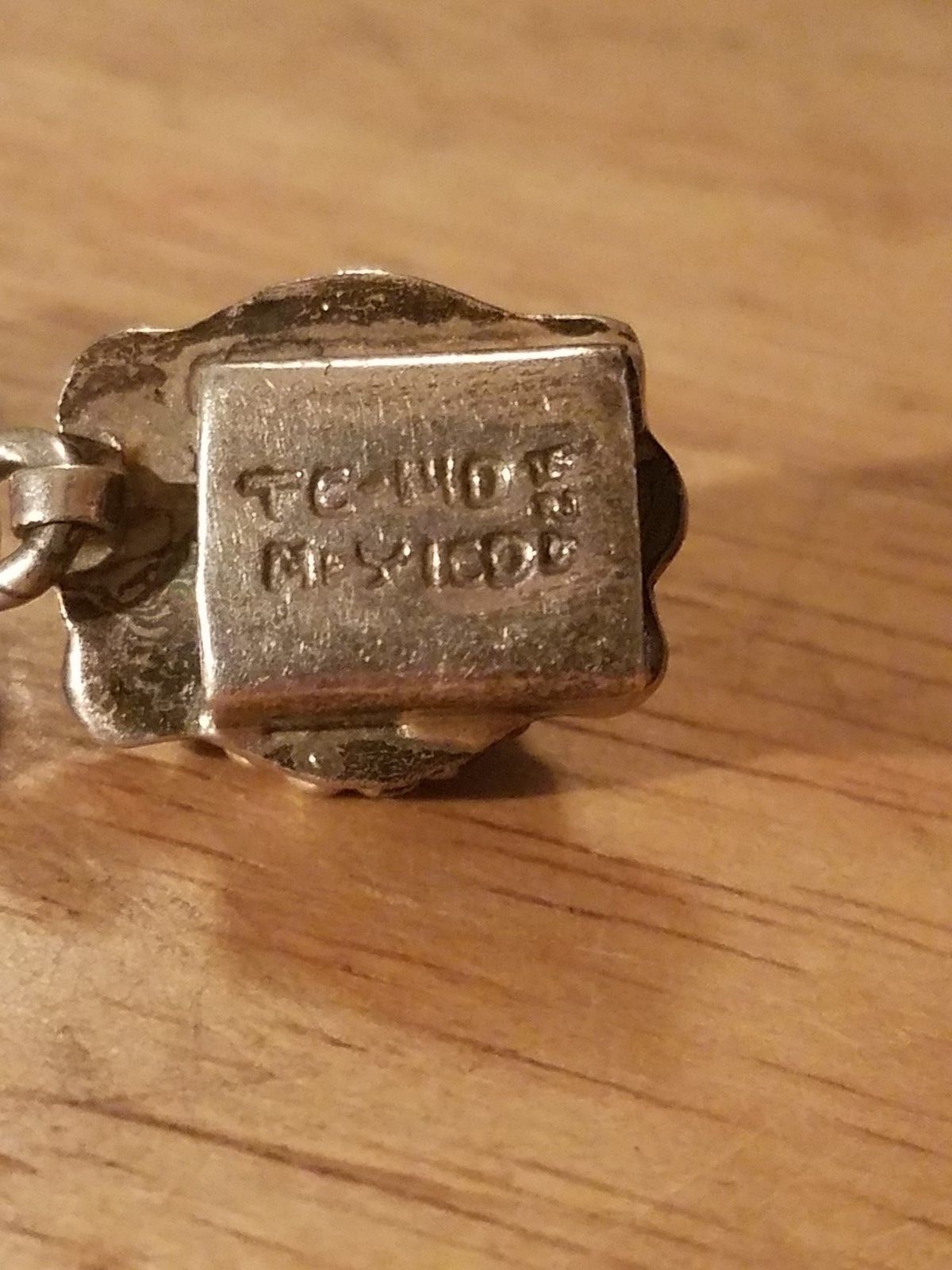 Vintage Sterling Signed Bracelet Black Gemstones 7