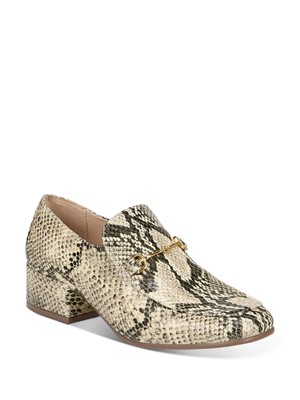 

Женские бежевые кожаные лоферы без шнуровки на каблуке SAM EDELMAN Bit Jamille 6,5 м, Бежевый, H1128L3