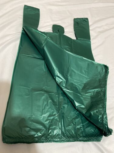 Bags 1/6 Large 21 x 6.5 x 11.5 Green T-Shirt Plastic Grocery Shopping Bags