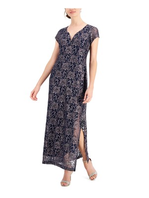 

Женское темно-синее платье-футляр с подкладкой и короткими рукавами CONNECTED APPAREL Petites, Navy
