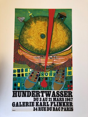 FRIEDENSREICH HUNDERTWASSER Galerie Karl Flinker, 1967 Mourlot