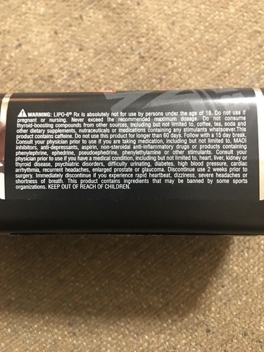NutreX Lipo6 Rx Rapid Weight Loss Aid Maximum Strength 60 LCaps Expired 01/2019