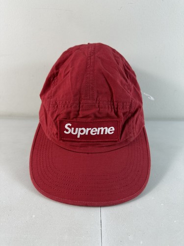 2017 FW17 SUPREME BOX LOGO METAL D-RING CAMP CAMP HAT RED