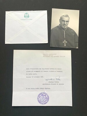 GAETANO POLLIO ( 1991)  Bischof Italien signed signiertes Konvolut von 1971