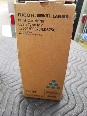 OEM Genuine Ricoh, Savin, Lanier CYAN Toner MPC6501/MPC7501/LD365C/LD375C