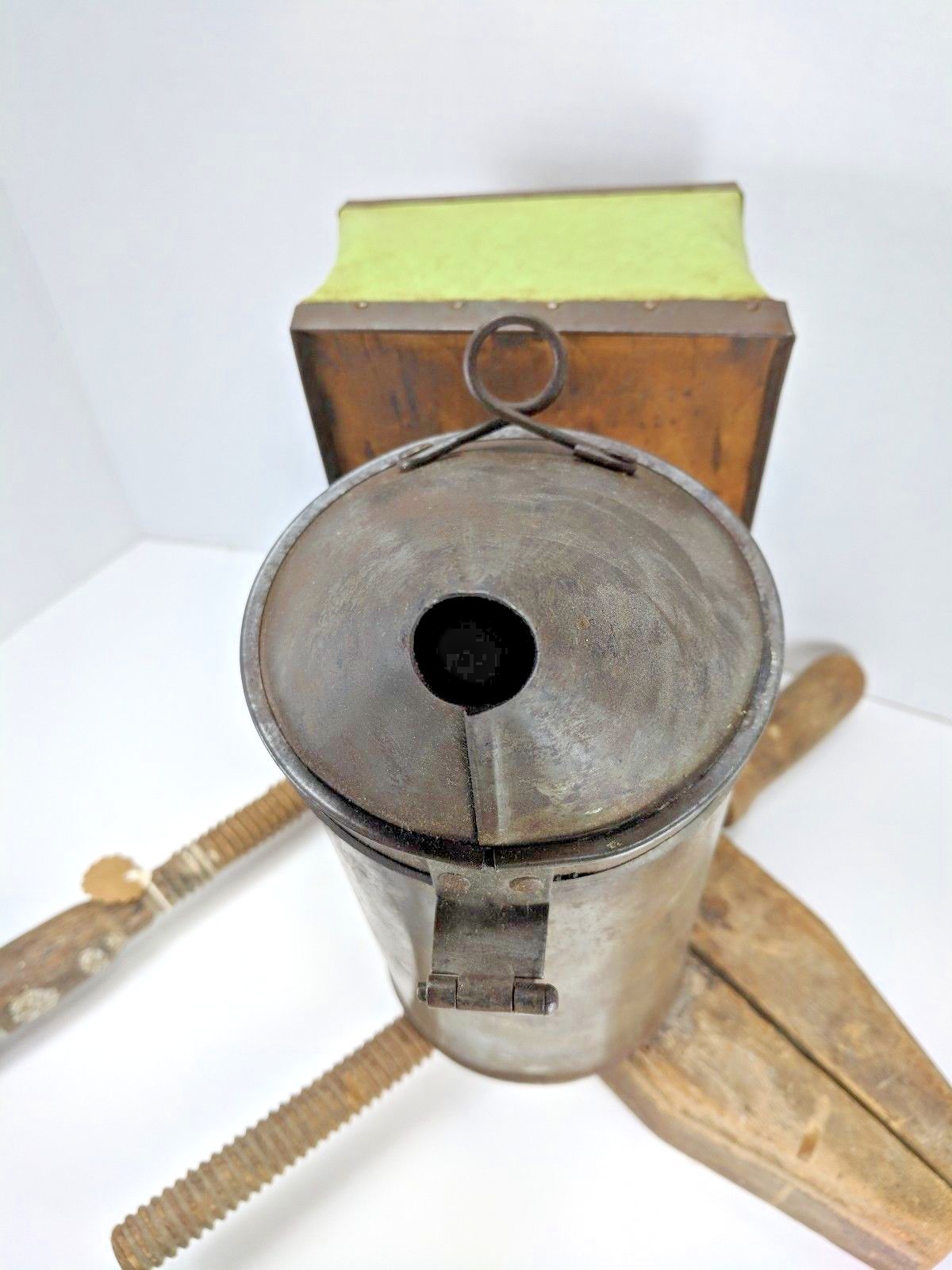 Vintage Bee Hive Smoker - Leather Bellows