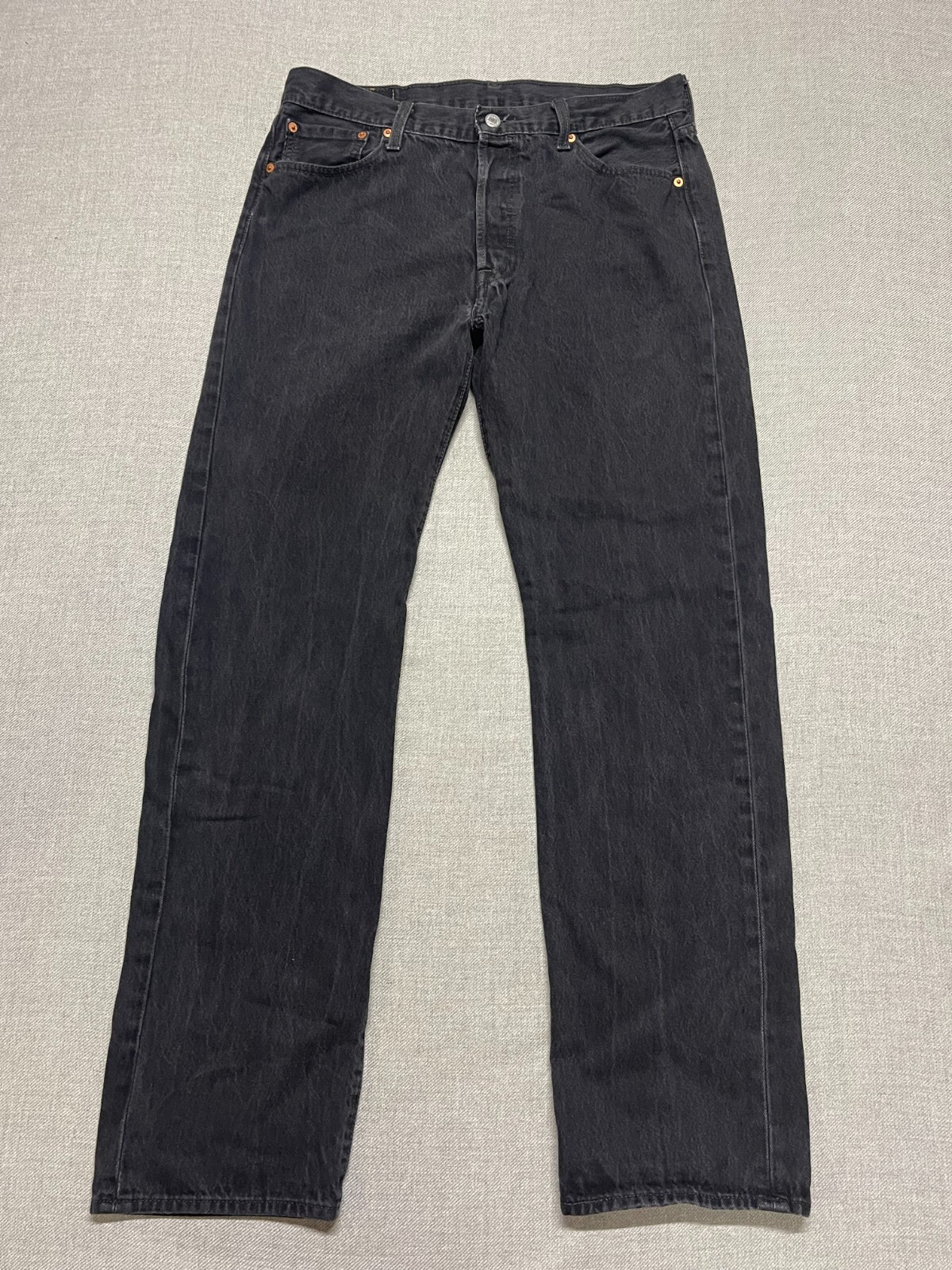 Levis 501 Jeans Mens 34x33 Black Button Fly Straight Leg Levis 501 Jeans Mens 34x33 Black Button Fly Straight Leg