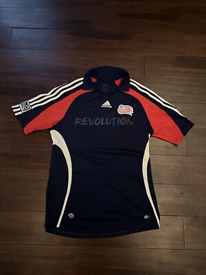 NEW ENGLAND REVOLUTION 2008 Adidas Home MLS Soccer Ooley Jersey - Medium