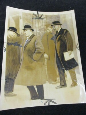 1936 Press Photo Radio Wire Photo Prime Minister Stanley Baldwin No 10 Dowing St