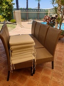 FREE- Outdoor wicker chairs x 8 with cushions | Outdoor Dining