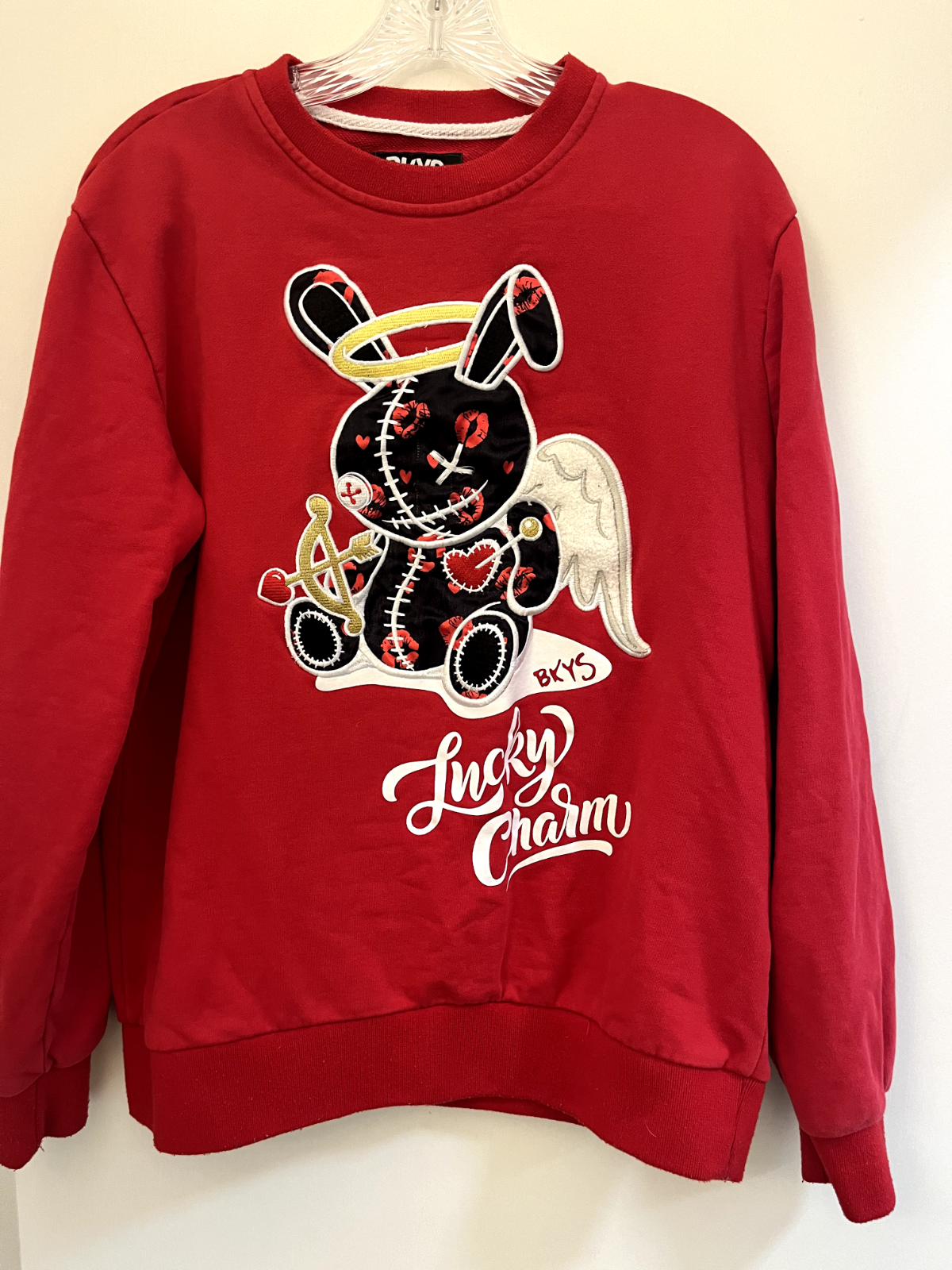 BKYS Lucky Charm, Red Sweatshirt, Long Sleeve, Size Medium