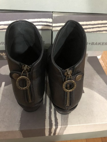 Pre-owned Fiorentini + Baker Bonni Ankle Boot Black Size 37 Leather Brand $475