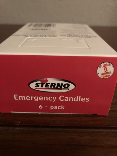 Sterno Emergency Candles 6 PK Bug Out Survival Camping Hiking Hunting Prepared