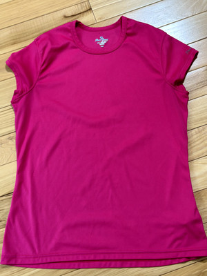 PEARL IZUMI For Women Hot Pink Short Sleeve Pullover Sz Large