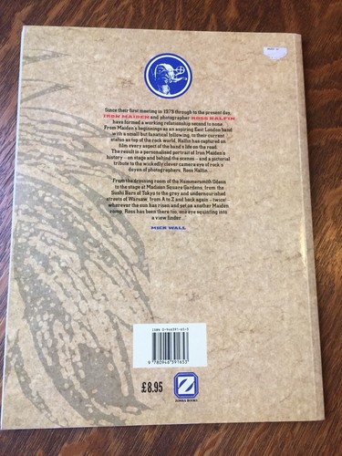 Iron Maiden A Photographic History by Ross Halfin 1988 Paperback