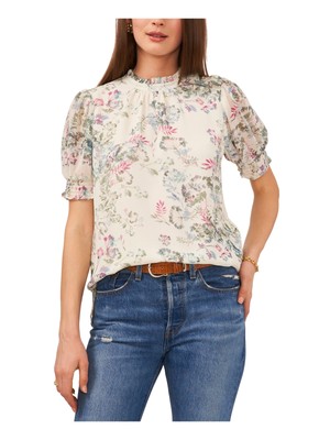 

VINCE CAMUTO Женский топ цвета слоновой кости с пуговицами на плечах, вентилируемый низ и подкладка, плюс, Цвет слоновой кости