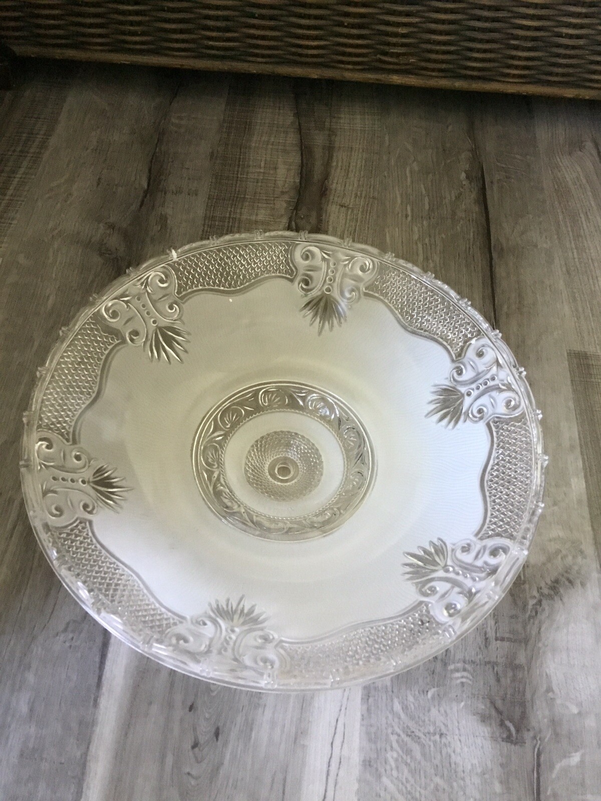 Vintage Art Deco Glass Ceiling Light Fixture Shade Lighting Clear Frosted 14