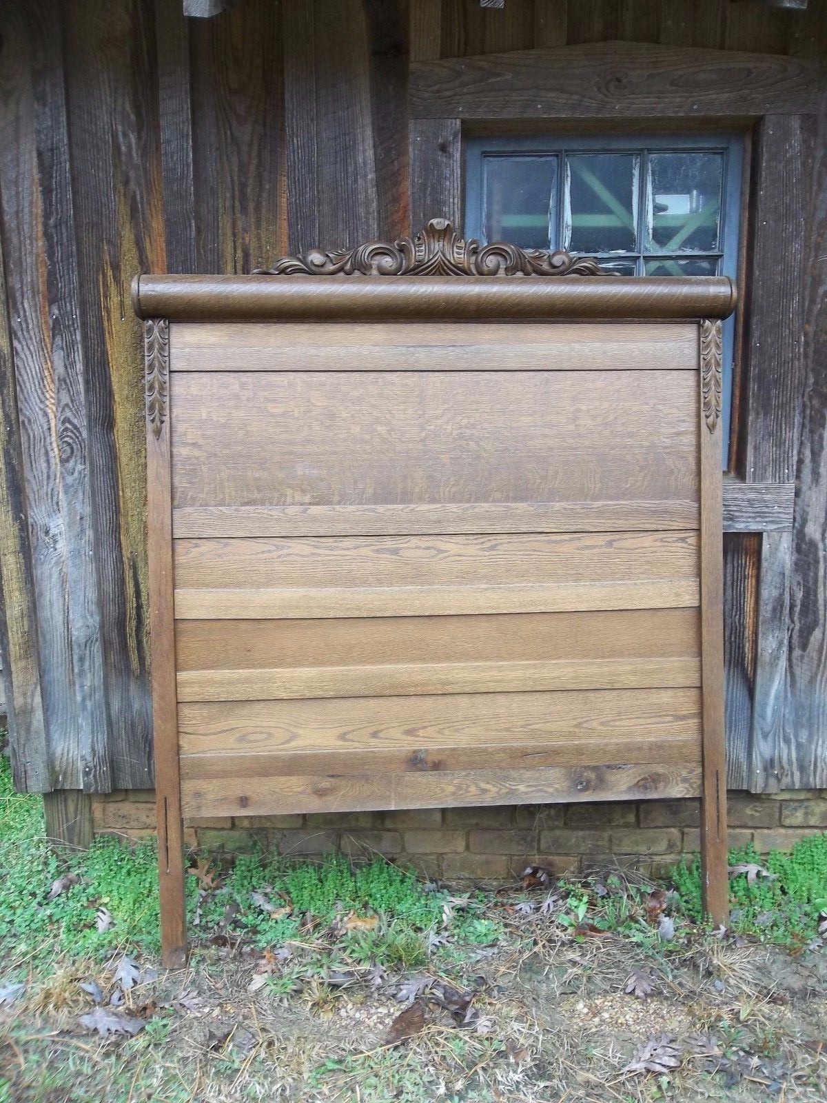 Vintage Country French Cottage Farmhouse Full Size Bed Headboard Footboard Rails