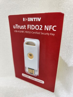 IDENTIV UTRUST FIDO2 NFC SECURITY KEY USB-A FIDO FIDO2 U2F PIV T13-D17