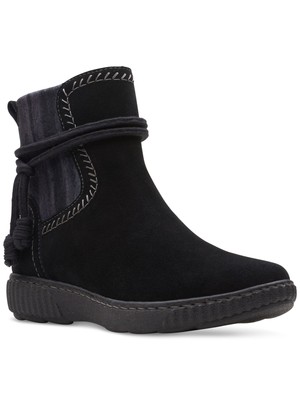 КОЛЛЕКЦИЯ CLARKS, женские черные ботильоны на танкетке Caroline Lily с запахом, 9 М