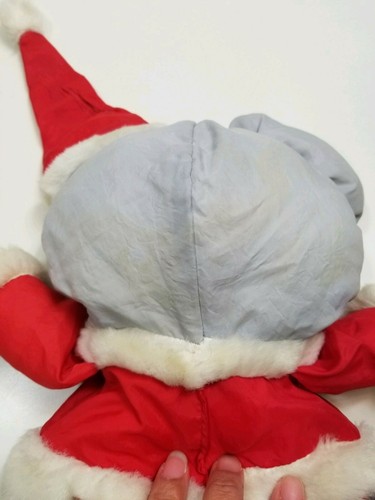 Fisher Price Puffalump Gray Christmas Mouse Plush 1988 Santa Hat Suit 8029