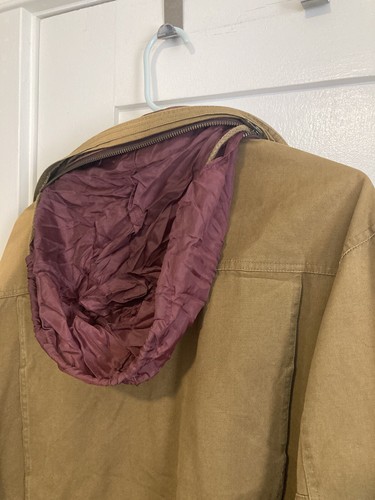 Field & Stream Flannel Lined Cotton Canvas Chore Jacket Packable Hood Men&rsquo;s M