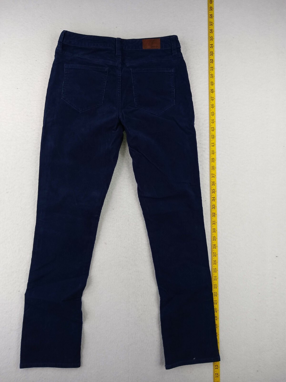 Solid Mid Rise Straight Corduroy Jeans 