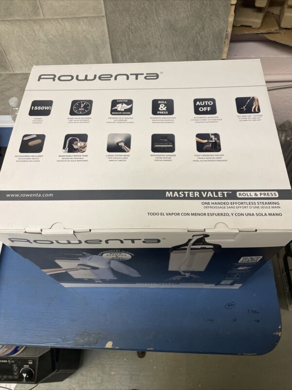 Rowenta Master Valet IS6300 Roll & Press Stand-Up Vertical Garment Steamer 1550