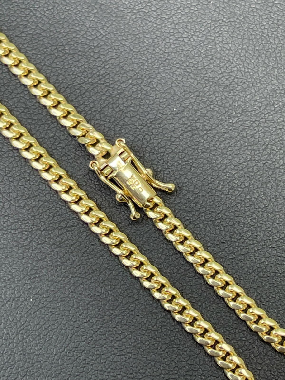 3mm Real Solid 10k Yellow Gold Miami Cuban Link Chain Micro 3mm Real Solid 10k Yellow Gold Miami Cuban Link Chain Micro