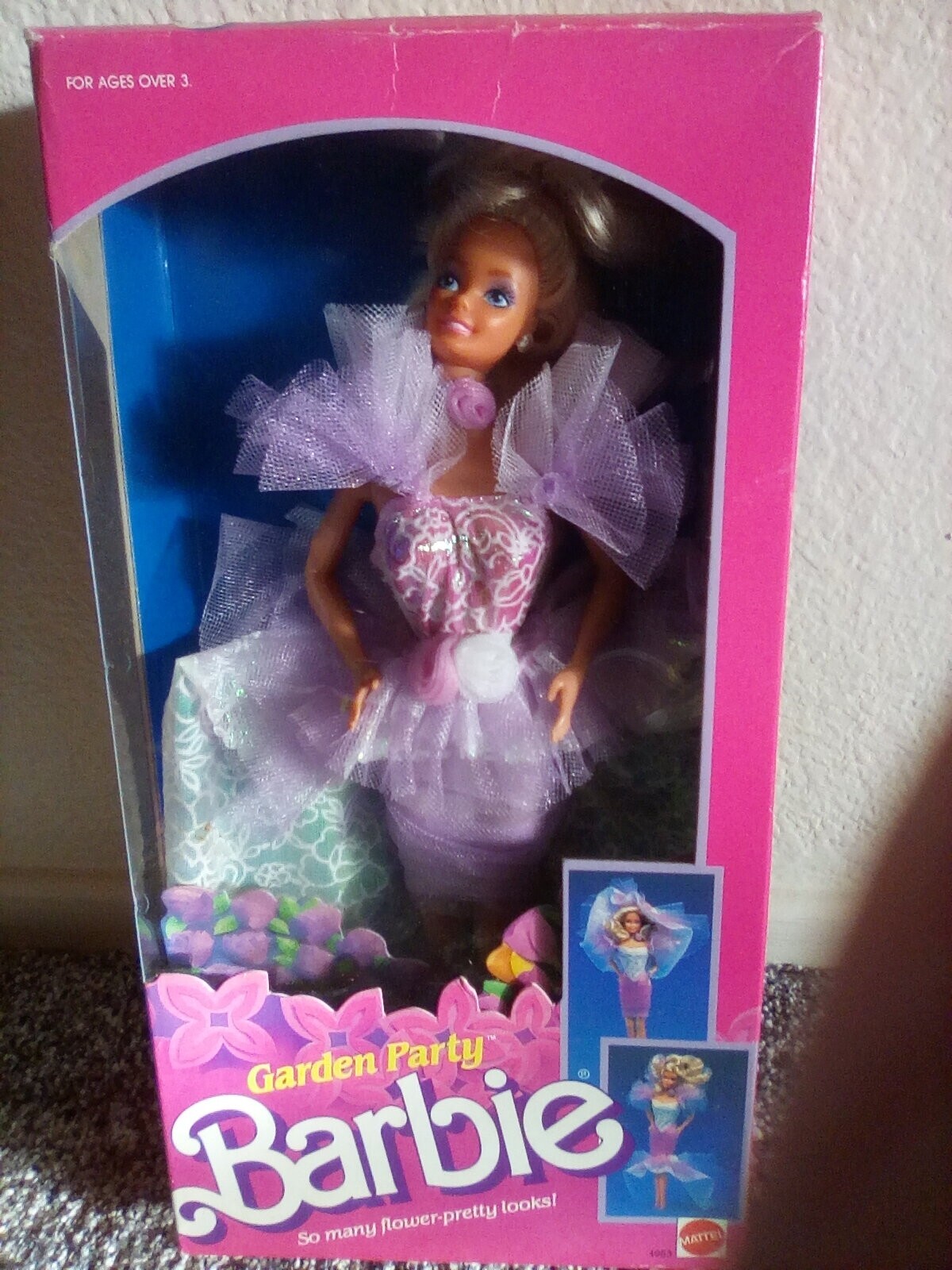 Vintage Barbie Doll 1988 Mattel Garden Party 80s Purple Vintage Barbie Doll 1988 Mattel Garden Party 80s Purple