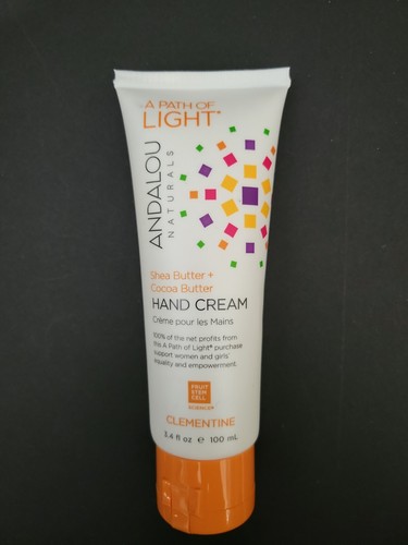 A Path of Light, Shea Butter + Cocoa Butter Hand Cream, Clementine, 3.4 fl oz