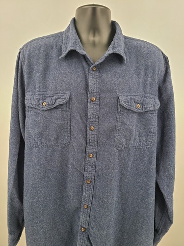 Sonoma Shirt Adult 2XLT TALL Blue Flannel Thermal Work Pocket Long Sleeve Men