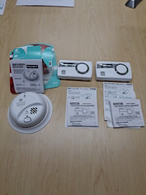 First Alert Digital CO1210 Pair + One SCO2  Carbon Monoxide/Fire Detector Lot