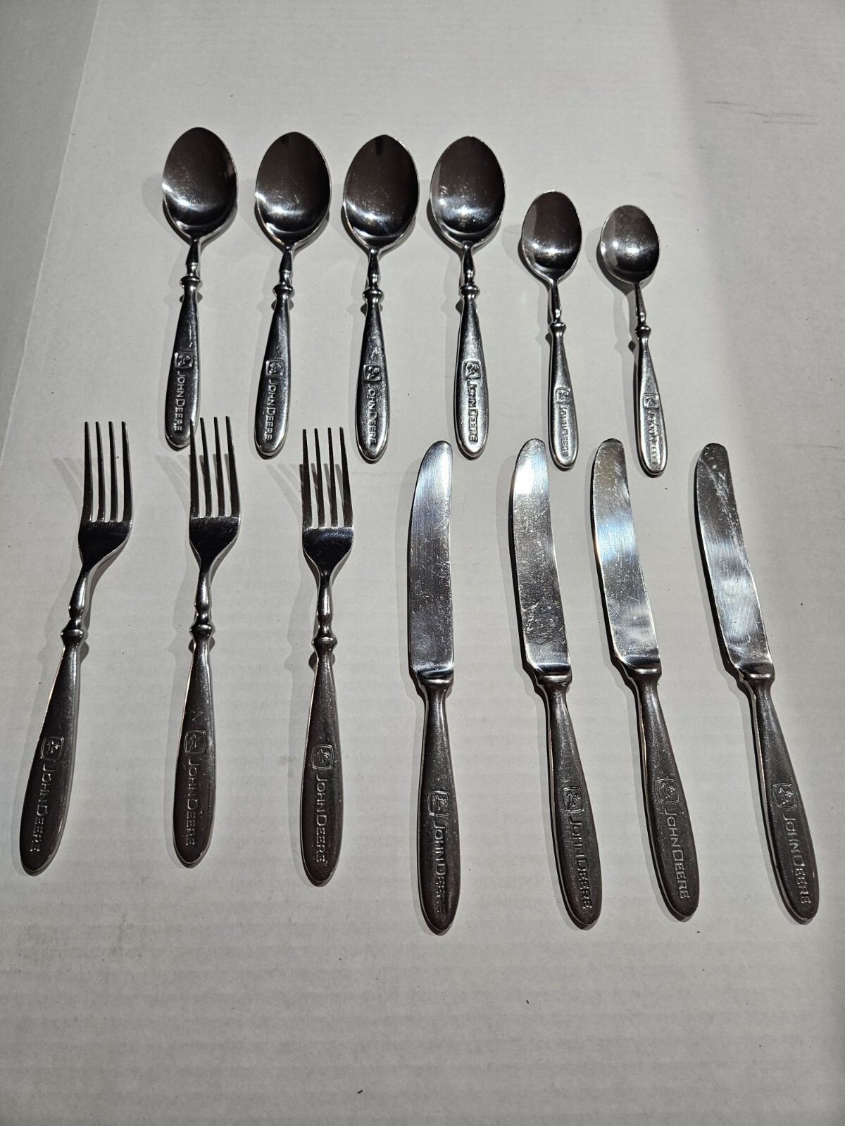 Gibson John Deere Engraved Stainless Silverware Flatware 13 