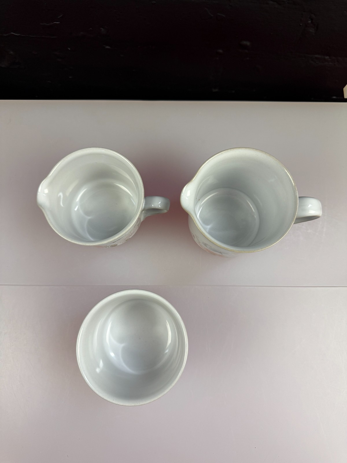 Denby Dauphine Encore Milk 9.5 cm + Cream 7 cm Jug and Open Sugar Bowl Set