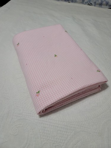 LAURA ASHLEY ピンク タオルケット Laura Ashley Pink Gingham Duvet Bed Cover Embroidered