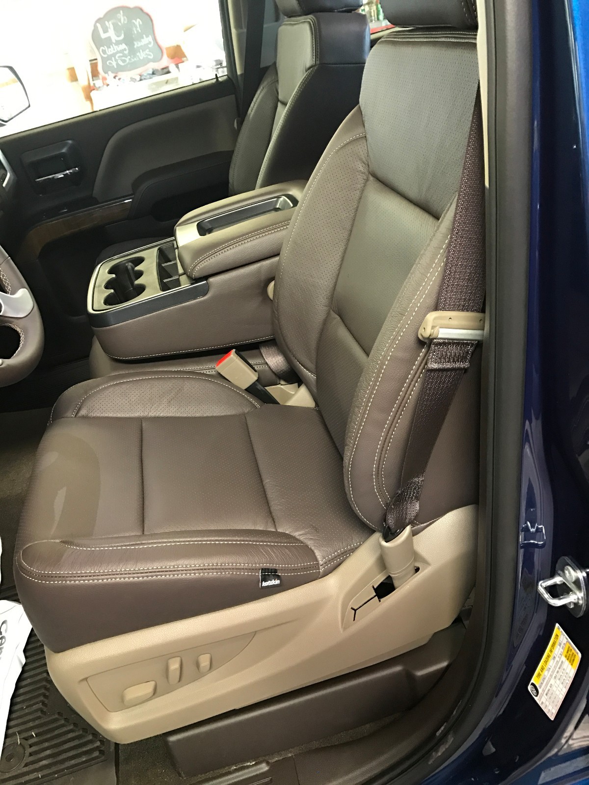 2014-2018 GMC Sierra Crew Cab Cocoa Dune Leather Java Perforated Katzkin - Picture 1 of 11