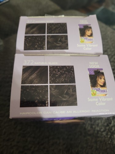 2x Softsheen Carson Dark & Lovely Fade Resist Hair Color #372 NATURAL BLACK