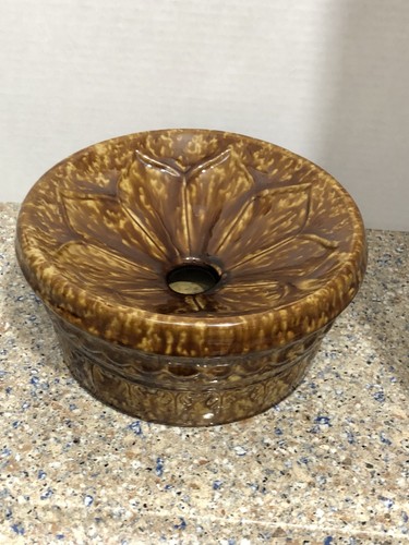 Rockingham Yellowware Spittoon Cuspidor 1860’s